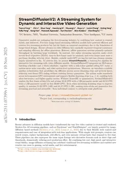 StreamDiffusionV2: A Streaming System for Dynamic and Interactive Video Generation