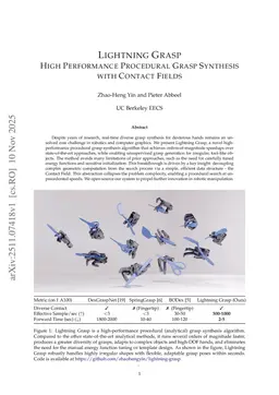 Lightning Grasp: High Performance Procedural Grasp Synthesis with Contact Fields