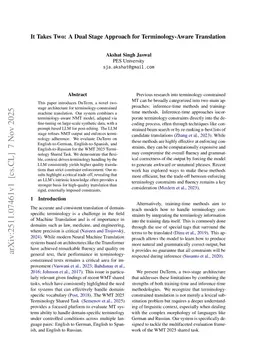 It Takes Two: A Dual Stage Approach for Terminology-Aware Translation