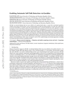 Enabling Automatic Self-Talk Detection via Earables