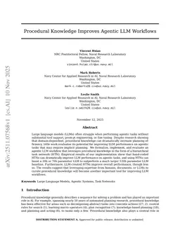 Procedural Knowledge Improves Agentic LLM Workflows