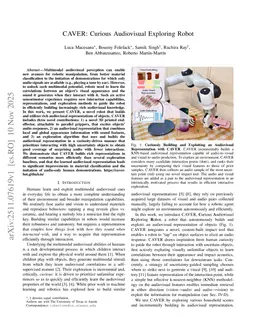 CAVER: Curious Audiovisual Exploring Robot