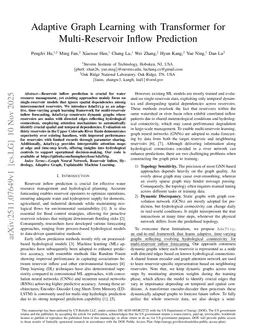 Adaptive Graph Learning with Transformer for Multi-Reservoir Inflow Prediction