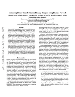 Enhancing Binary Encoded Crime Linkage Analysis Using Siamese Network