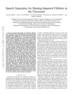 Speech Separation for Hearing-Impaired Children in the Classroom