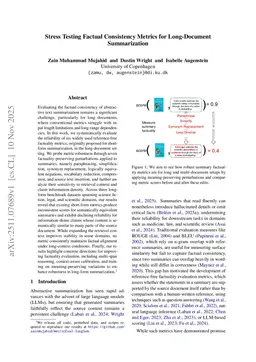 Stress Testing Factual Consistency Metrics for Long-Document Summarization