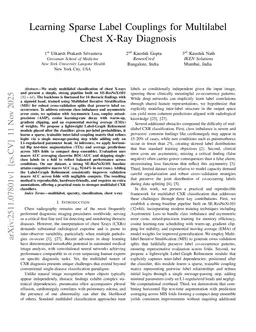 Learning Sparse Label Couplings for Multilabel Chest X-Ray Diagnosis