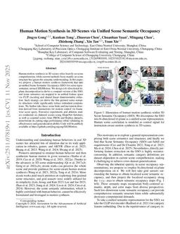 Human Motion Synthesis in 3D Scenes via Unified Scene Semantic Occupancy