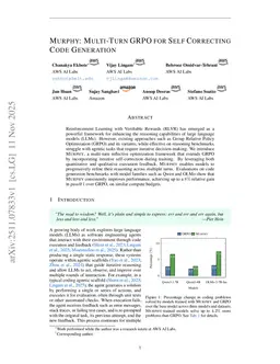 MURPHY: Multi-Turn GRPO for Self Correcting Code Generation