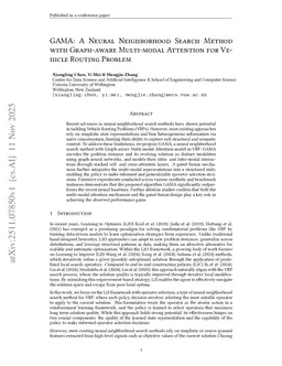 GAMA: A Neural Neighborhood Search Method with Graph-aware Multi-modal Attention for Vehicle Routing Problem