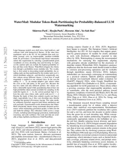 WaterMod: Modular Token-Rank Partitioning for Probability-Balanced LLM Watermarking
