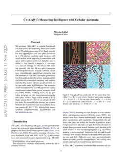 CellARC: Measuring Intelligence with Cellular Automata