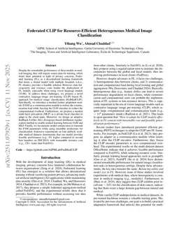 Federated CLIP for Resource-Efficient Heterogeneous Medical Image Classification