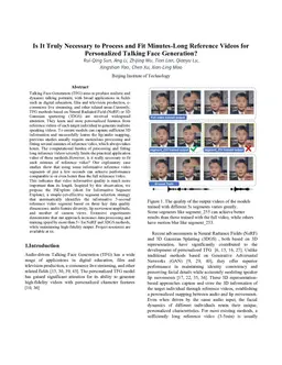 Is It Truly Necessary to Process and Fit Minutes-Long Reference Videos for Personalized Talking Face Generation?