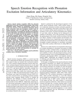 Speech Emotion Recognition with Phonation Excitation Information and Articulatory Kinematics