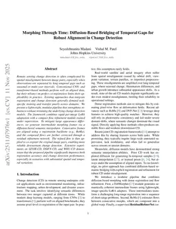 Morphing Through Time: Diffusion-Based Bridging of Temporal Gaps for Robust Alignment in Change Detection