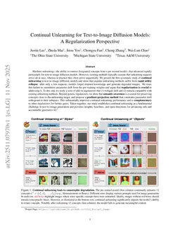 Continual Unlearning for Text-to-Image Diffusion Models: A Regularization Perspective