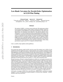 Low-Rank Curvature for Zeroth-Order Optimization in LLM Fine-Tuning