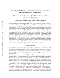 From Noise to Latent: Generating Gaussian Latents for INR-Based Image Compression