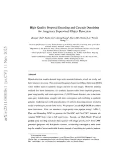 High-Quality Proposal Encoding and Cascade Denoising for Imaginary Supervised Object Detection