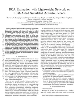 DOA Estimation with Lightweight Network on LLM-Aided Simulated Acoustic Scenes