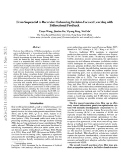 From Sequential to Recursive: Enhancing Decision-Focused Learning with Bidirectional Feedback