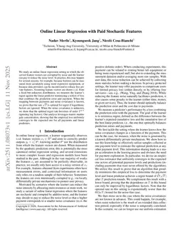 Online Linear Regression with Paid Stochastic Features