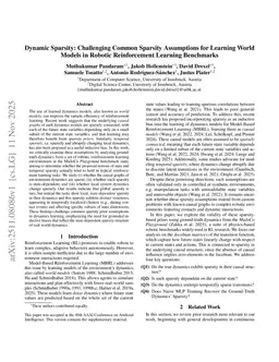 Dynamic Sparsity: Challenging Common Sparsity Assumptions for Learning World Models in Robotic Reinforcement Learning Benchmarks