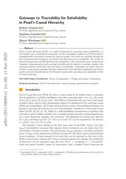 Gateways to Tractability for Satisfiability in Pearl's Causal Hierarchy