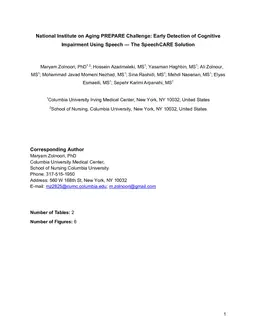 National Institute on Aging PREPARE Challenge: Early Detection of Cognitive Impairment Using Speech -- The SpeechCARE Solution