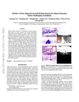 PEOD: A Pixel-Aligned Event-RGB Benchmark for Object Detection under Challenging Conditions