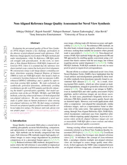 Non-Aligned Reference Image Quality Assessment for Novel View Synthesis