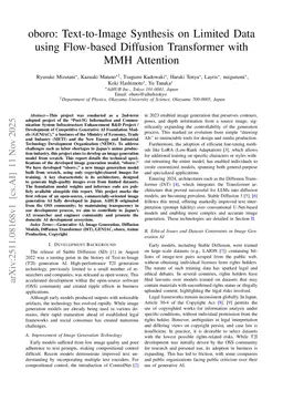 oboro: Text-to-Image Synthesis on Limited Data using Flow-based Diffusion Transformer with MMH Attention