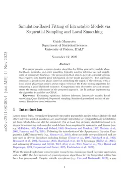 Simulation-Based Fitting of Intractable Models via Sequential Sampling and Local Smoothing