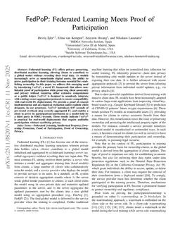 FedPoP: Federated Learning Meets Proof of Participation