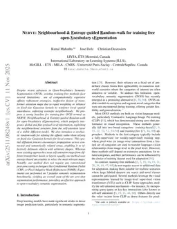 NERVE: Neighbourhood & Entropy-guided Random-walk for training free open-Vocabulary sEgmentation
