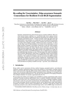Re-coding for Uncertainties: Edge-awareness Semantic Concordance for Resilient Event-RGB Segmentation