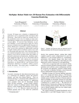 SkelSplat: Robust Multi-view 3D Human Pose Estimation with Differentiable Gaussian Rendering
