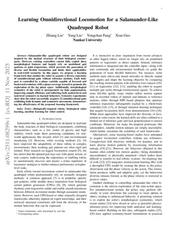 Learning Omnidirectional Locomotion for a Salamander-Like Quadruped Robot