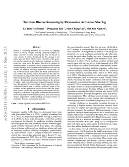 Test-time Diverse Reasoning by Riemannian Activation Steering