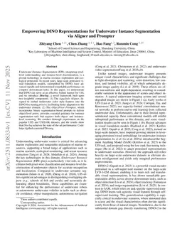 Empowering DINO Representations for Underwater Instance Segmentation via Aligner and Prompter
