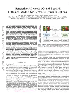 Generative AI Meets 6G and Beyond: Diffusion Models for Semantic Communications