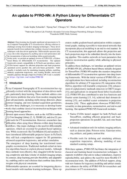 An update to PYRO-NN: A Python Library for Differentiable CT Operators