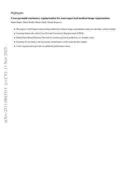 Cross-pyramid consistency regularization for semi-supervised medical image segmentation