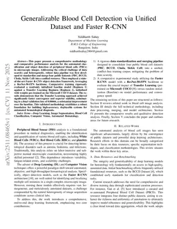 Generalizable Blood Cell Detection via Unified Dataset and Faster R-CNN