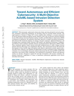 Toward Autonomous and Efficient Cybersecurity: A Multi-Objective AutoML-based Intrusion Detection System