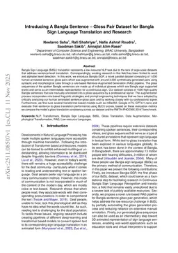 Introducing A Bangla Sentence - Gloss Pair Dataset for Bangla Sign Language Translation and Research
