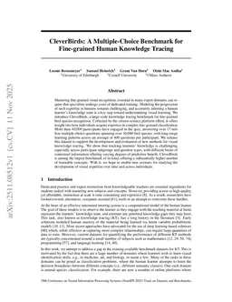 CleverBirds: A Multiple-Choice Benchmark for Fine-grained Human Knowledge Tracing