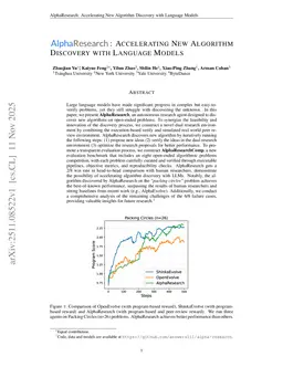 AlphaResearch: Accelerating New Algorithm Discovery with Language Models