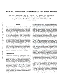 Large Sign Language Models: Toward 3D American Sign Language Translation